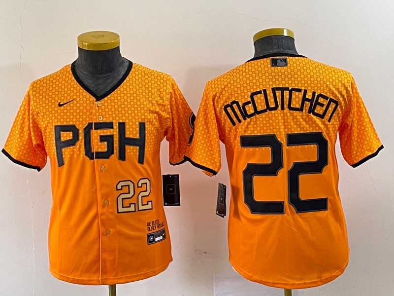 Youth Pittsburgh Pirates #22 Andrew McCutchen Number Yellow 2023 City Connect Stitched Jersey1,We sell and wholesale Youth Pittsburgh Pirates #22 Andrew McCutchen Number Yellow 2023 City Connect Stitched Jersey1 on line form chian!